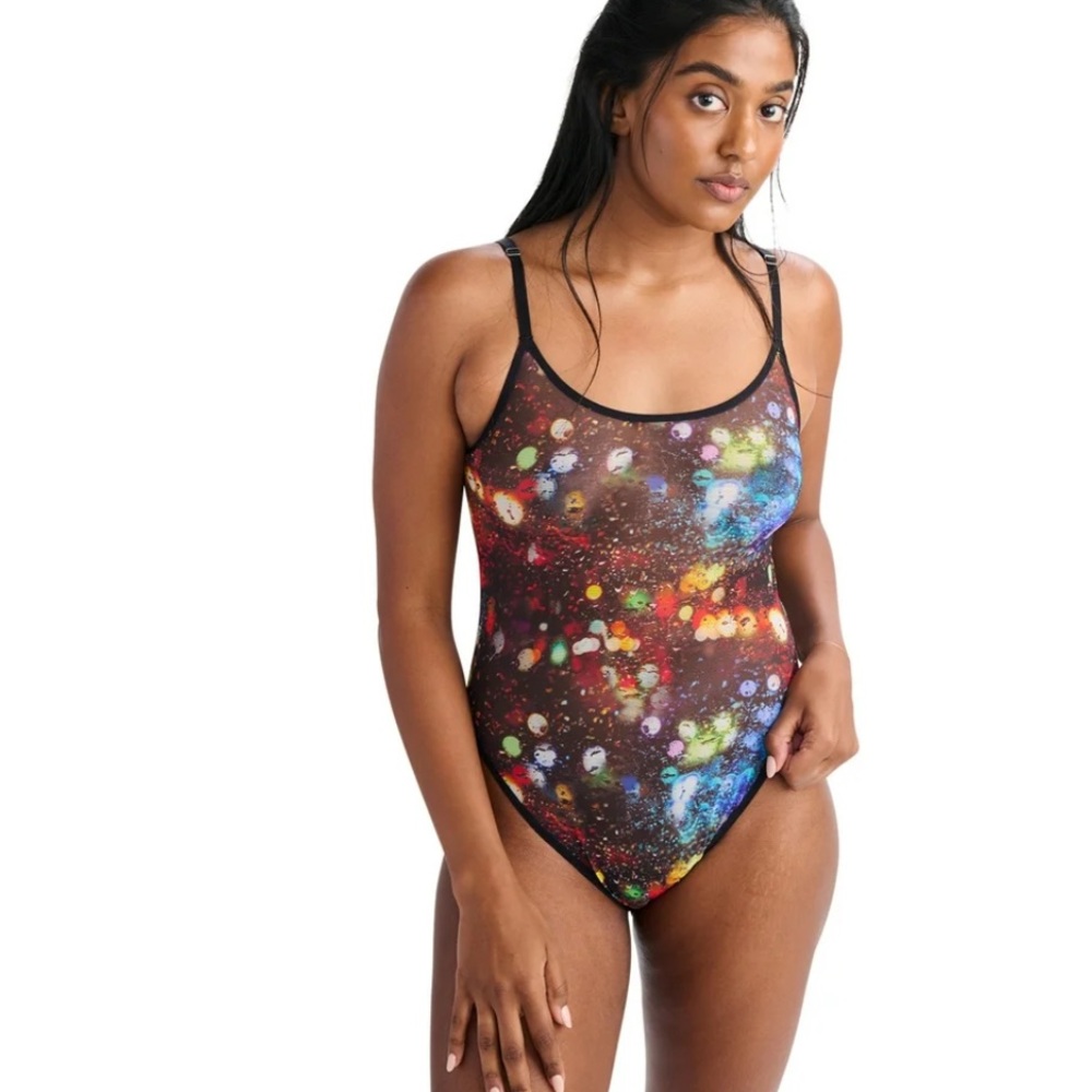 NWT XS mesh bodysuit parade 1325